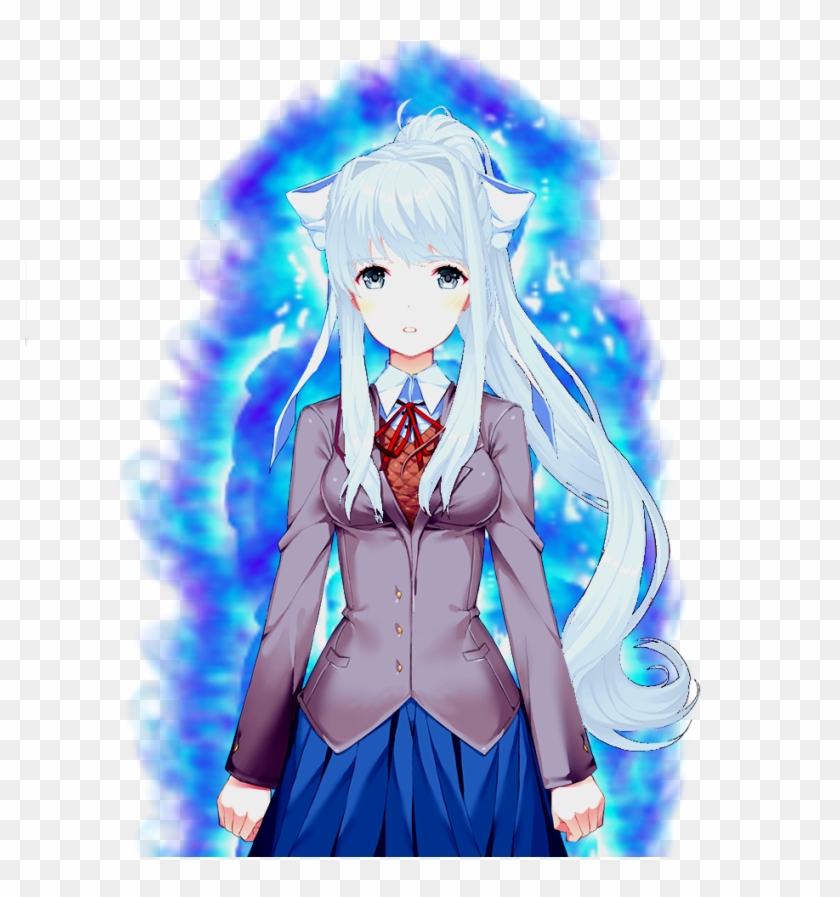 Funultra Instinct Monika - Ddlc Monika Ultra Instinct Clipart #280797