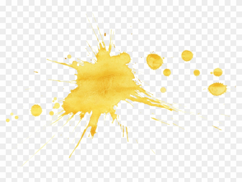 20 Yellow Watercolor Splatter - Illustration Clipart #281208