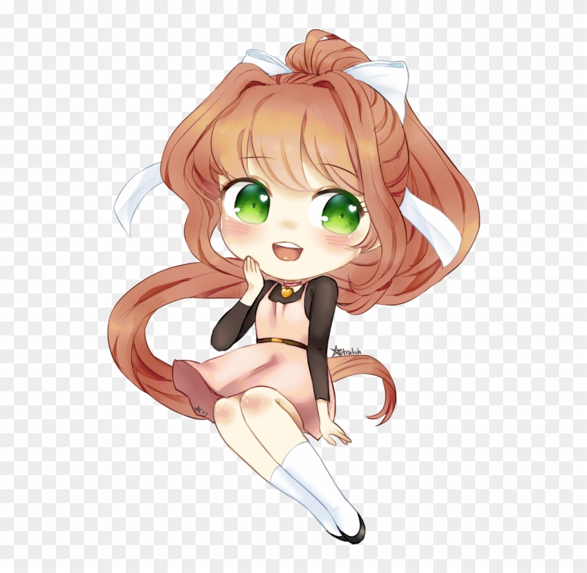 Monika After Story Transparent Background - Doki Doki Literature Club Monika Cute Clipart