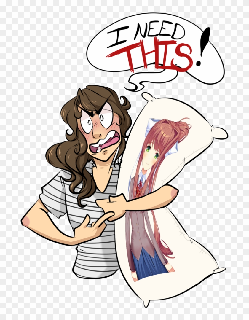 Waifu Pillow Png Clipart Body - Ddlc Monika Body Pillow Transparent Png #281652