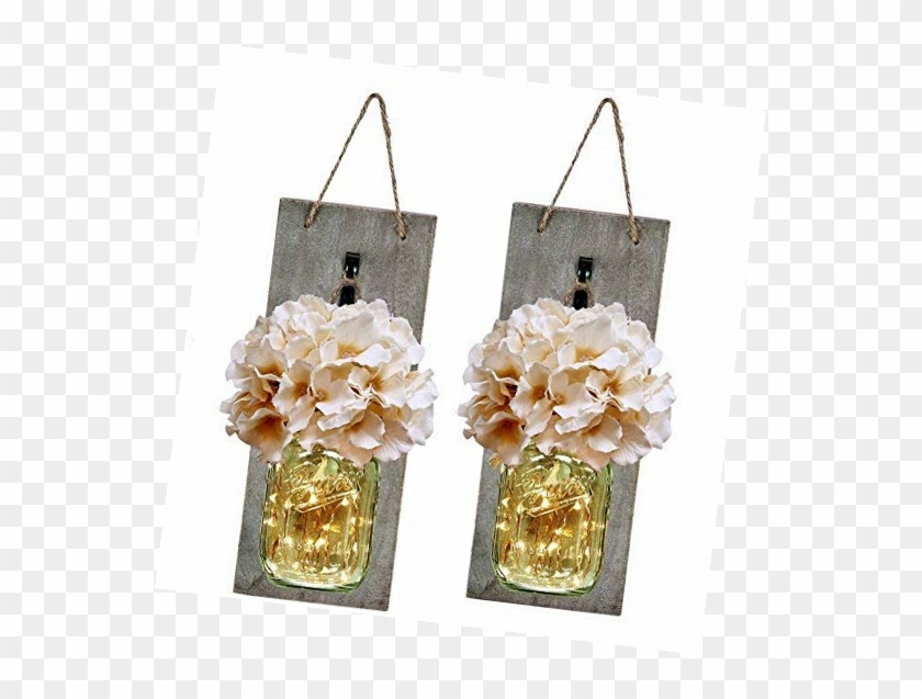 Habom Mason Jar Sconce With Led Fairy Lights - Sconce Clipart #281657