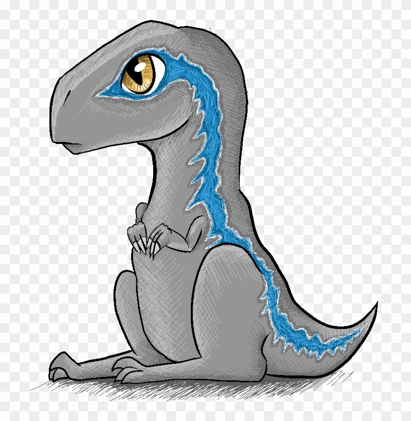Png Free Library Velociraptor Deinonychus Child Robot - Velociraptor Blue Drawing Easy Clipart