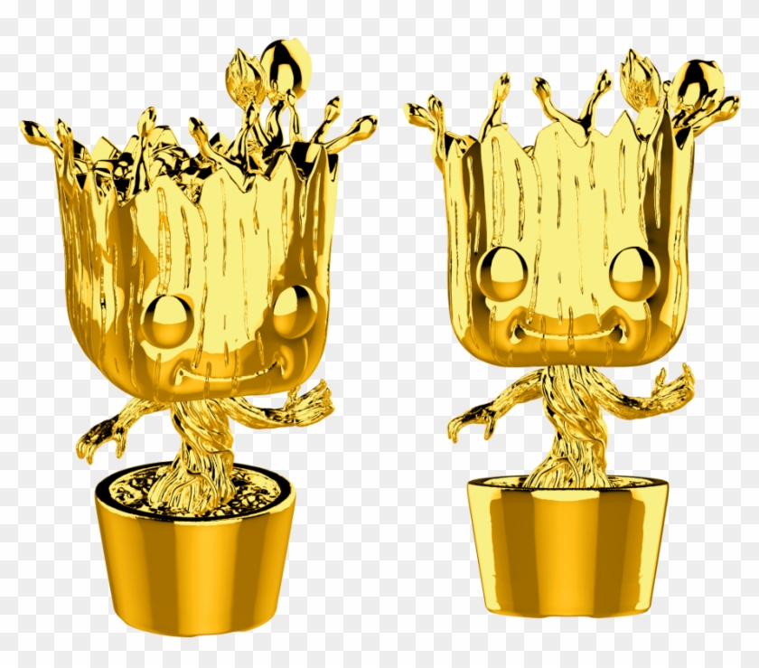 Funko Pop Gold Chrome Groot , Png Download Clipart #282105