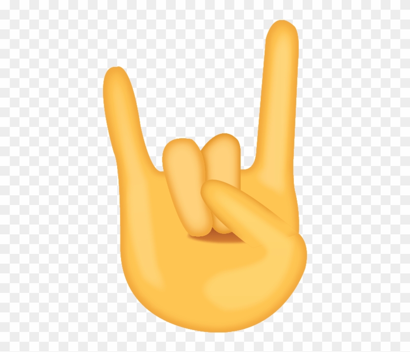 The Devil Horn Rock And Roll Emoji Hand Will Send The - Rock On Emoji Png Clipart #282189