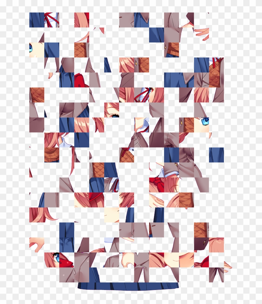 Glitch Monika Doki Png Glitch Monika Doki - Doki Doki Literature Club Glitch Png Clipart #282483