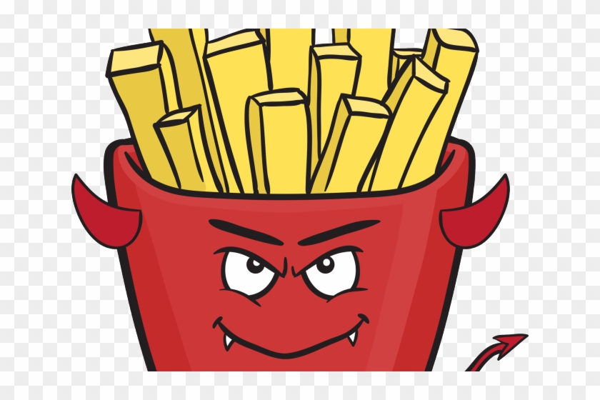 Satan Clipart Devil Emoji - French Fries Cartoon - Png Download