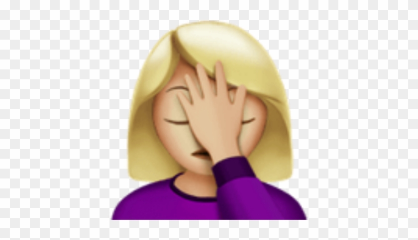 Facepalm Emoji Png - Blond Emoji Clipart #283485