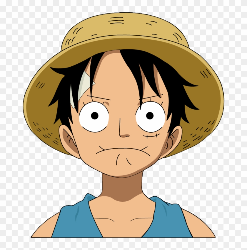 Luffy Face Png - One Piece Luffy Face Png Clipart #283541