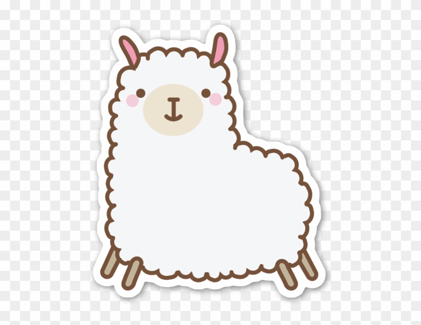 Download Cute Llama Llama Sticker Transparent Clipart 283666 Pikpng