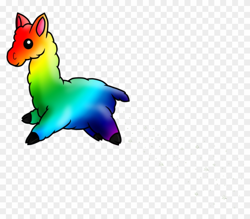 Cartoon Rainbow Llama , Png Download - Animated Llama Png Clipart