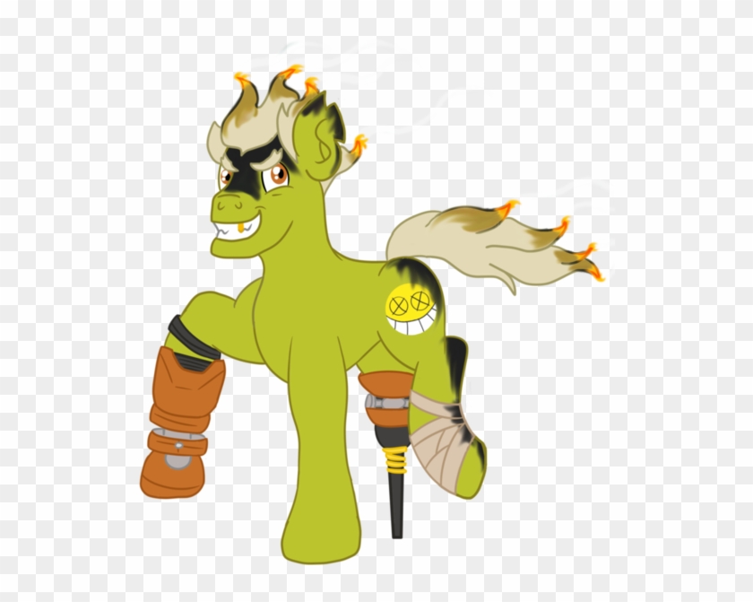 Paintpaw, Crossover, Cyborg, Junkrat, Overwatch, Peg - Overwatch Mlp Junkrat Clipart #283882
