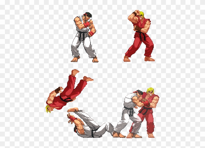 While It's Not Typically Ryu's Go To Option, The Throw - Street Fighter Ryu Throw Clipart