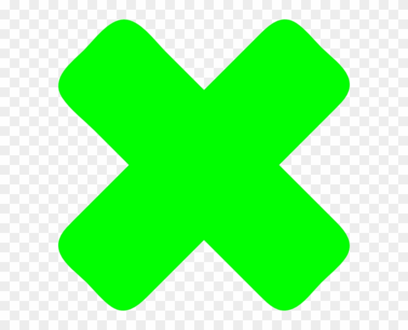 X Cross X Crossx Cross Clip Art - Green Cross Mark Icon - Png Download