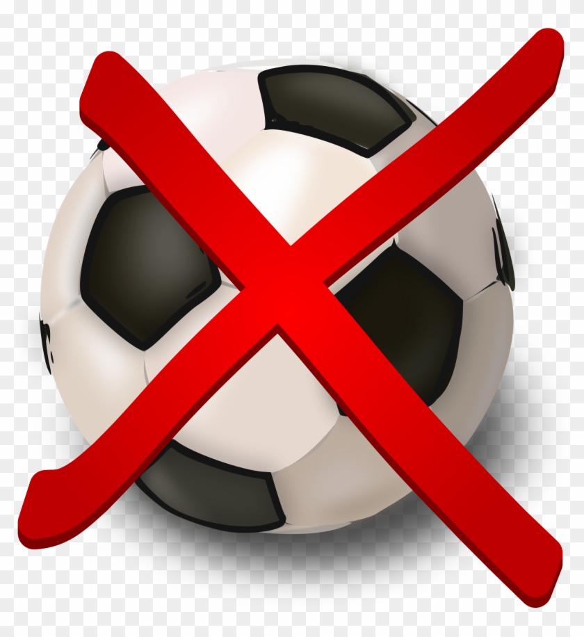 Open - Durchgestrichener Fussball Clipart