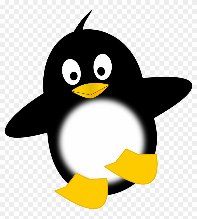 Valentine Penguin By Moini A Little Holding Rose In - Penguin Clipart - Png Download #284531