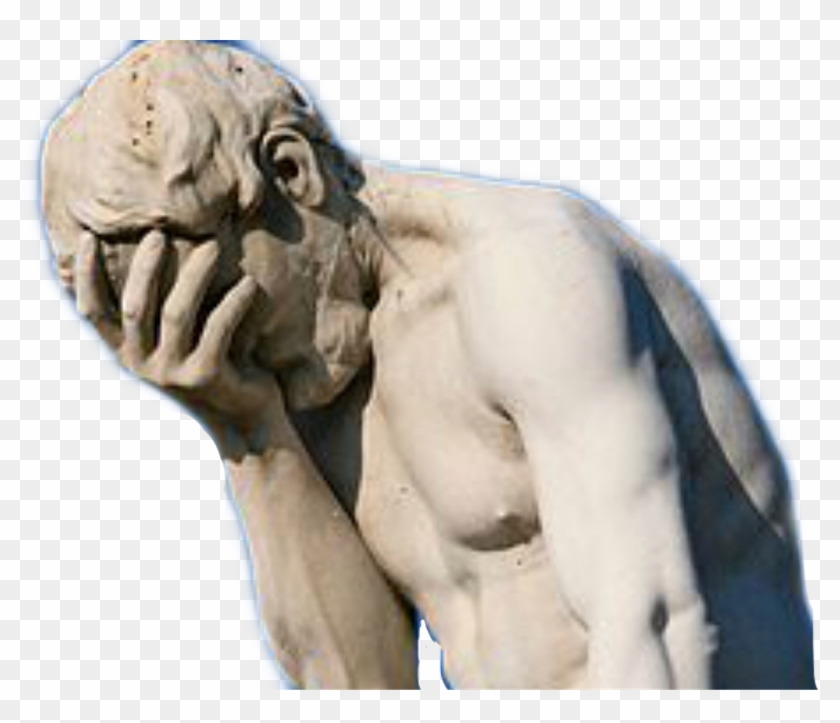 Statue Facepalm Man 1896 Freetoedit - Head Slap Emoji Clipart