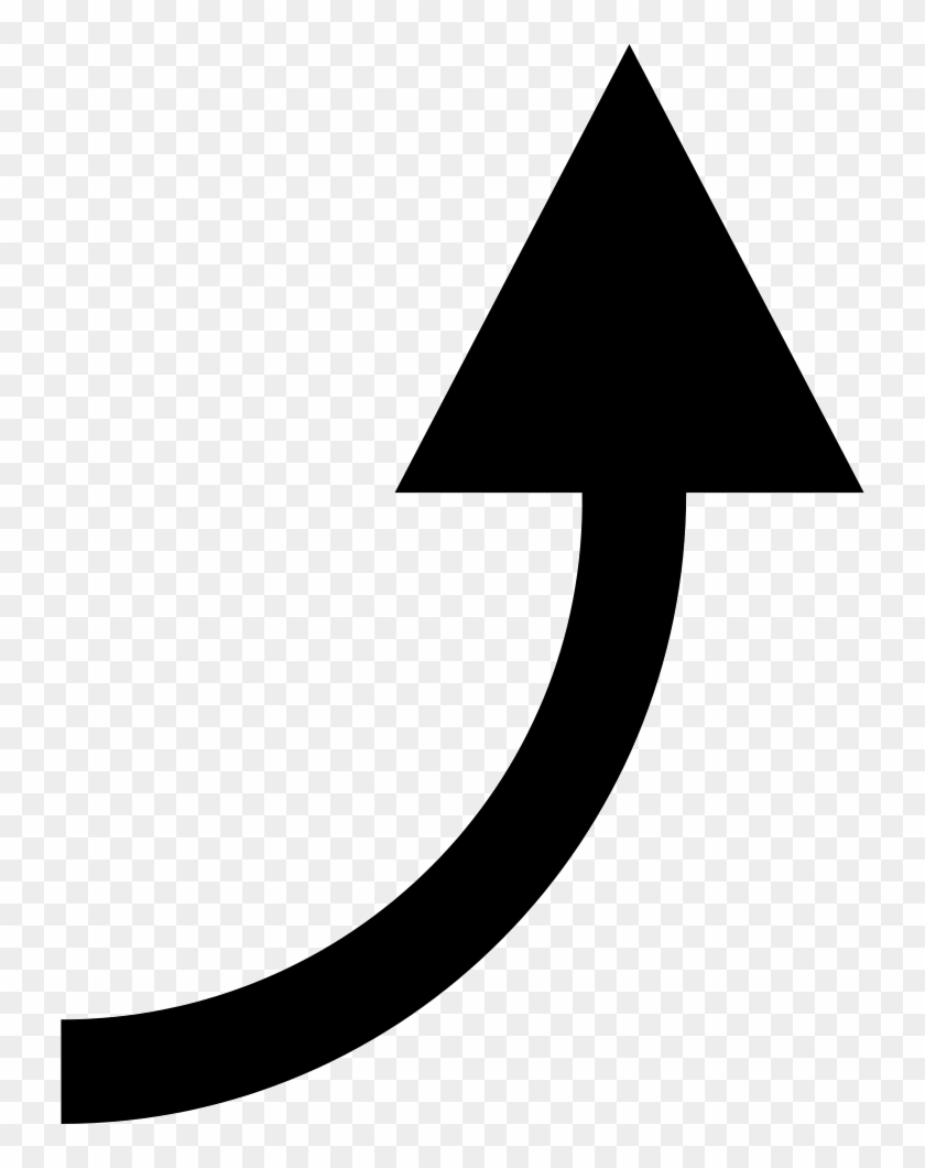 Up Vector Curve - Curved Black Arrow Png Clipart