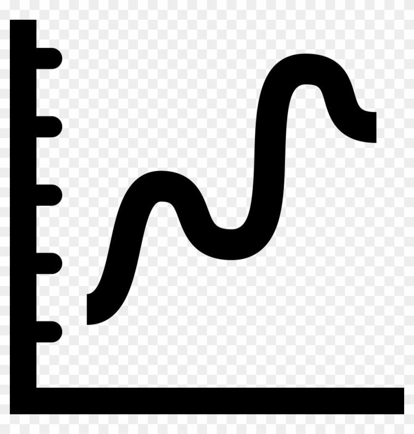 Business Graphic Of Curved Ascending Line Comments - Curve Line Graph Icon Clipart
