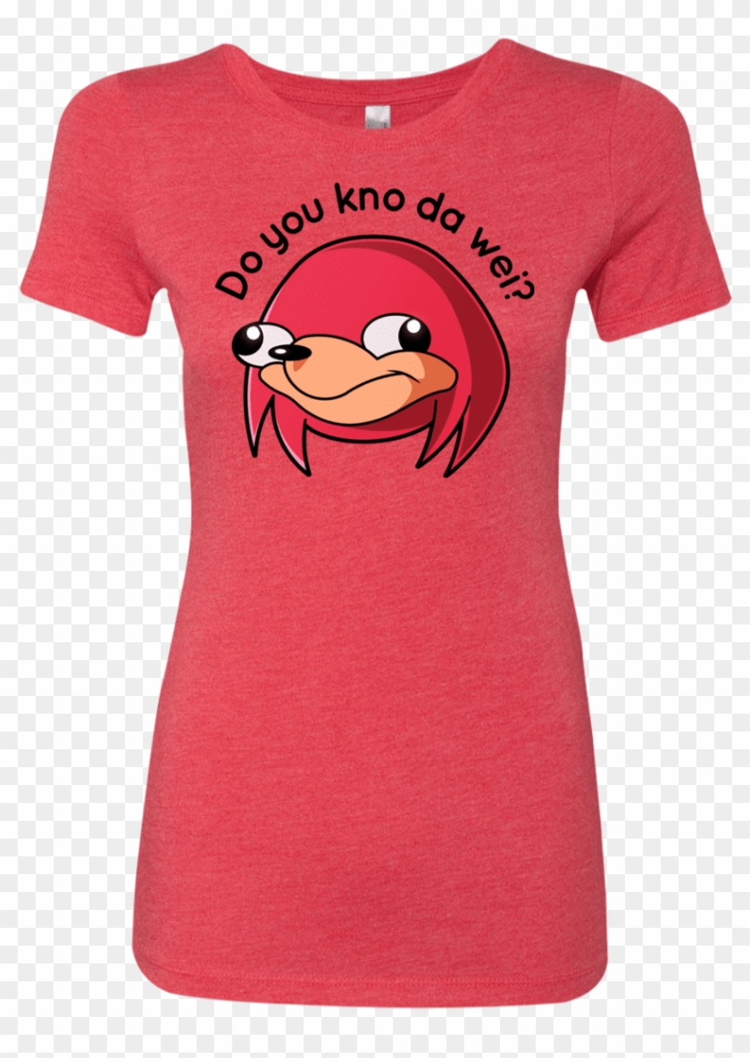 Ugandan Knuckles Womens Triblend Shirt Pop Up Tee Png - T-shirt Clipart #284877