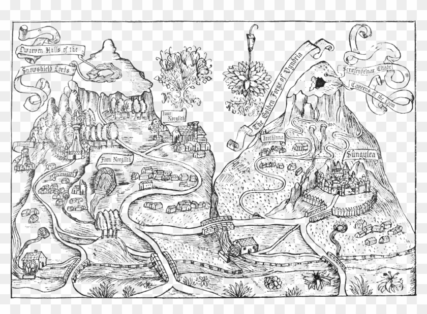 Eilarun Stylistic Map 600 - Paradiso Della Regina Sibilla Clipart