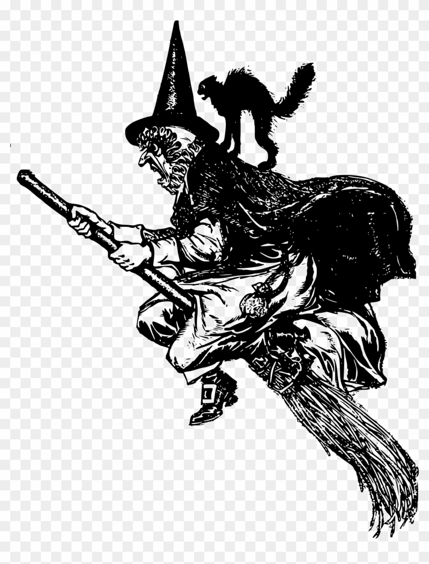 This Free Icons Png Design Of Witch On A Broom Clipart