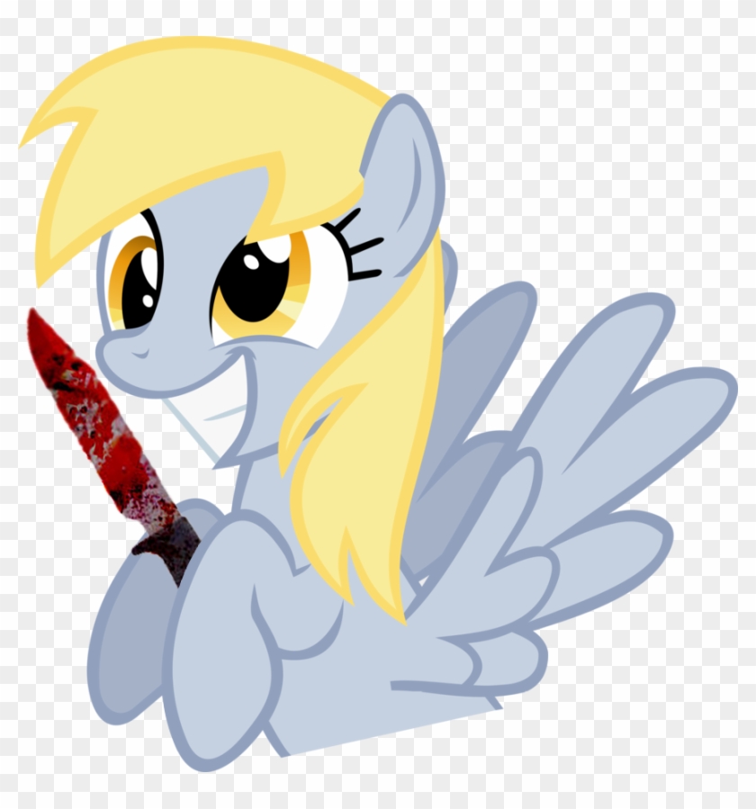Bloody Knife, Derpy Hooves, Female, Knife, Mare, Pegasus, - Bloody Knife Clipart