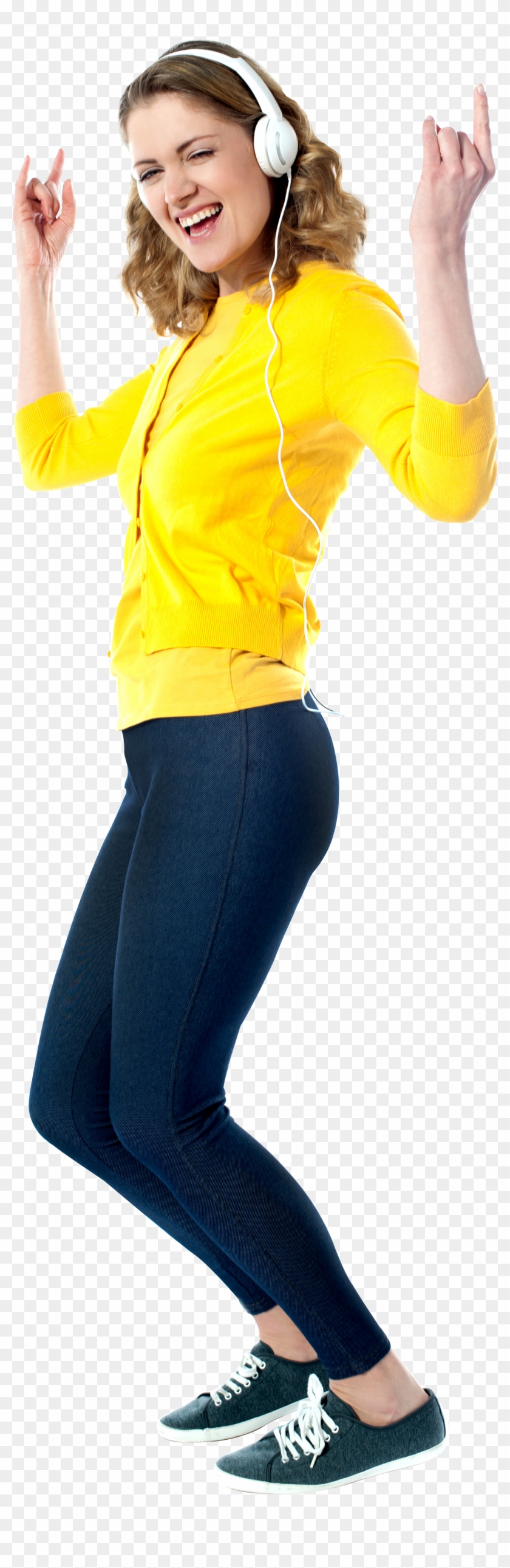 Music Headphone Png Image - Listening Music Png Clipart #286140