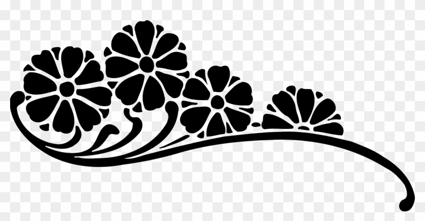 Black And White Flowers Png - Black And White Flowers Png Clipart Transparent Png #286295