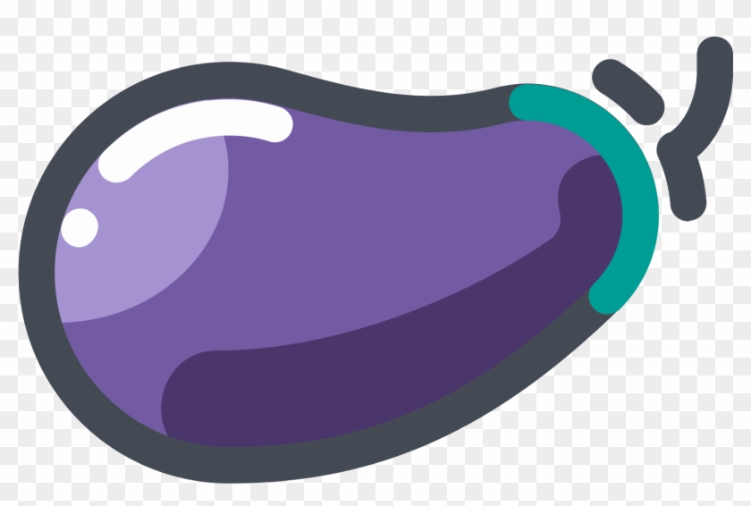 Eggplant Vector Curved - Illustration Clipart