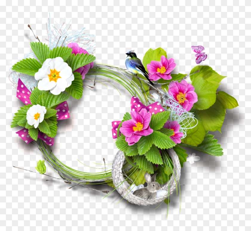 White Flower And Blue Bird Png Transparent - Portable Network Graphics Clipart #286696