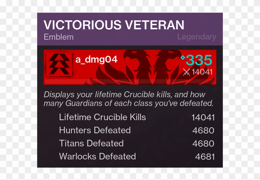 Time Wasted On Destiny - Destiny 2 Victorious Veteran Emblem Clipart