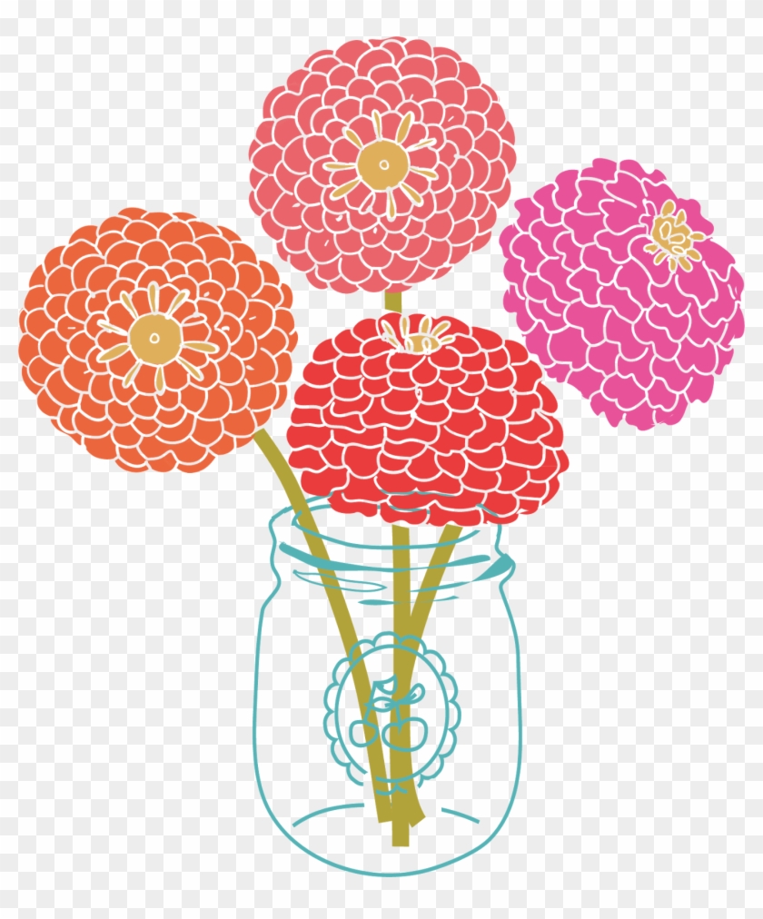 White Flower Clipart Red - Modern Flower Clip Art - Png Download