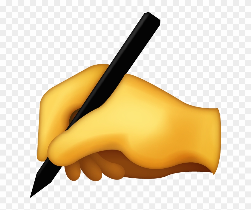 Hand Emoji Clipart Ios - Writing Hand Emoji Png Transparent Png