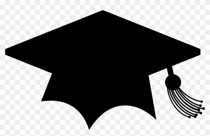 Clipart Black And White File Education Grad Svg Wikimedia - Grad Hat - Png Download