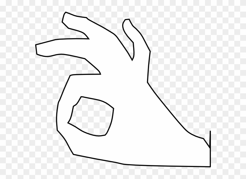 Hand Gesture Clipart Ok Hand - Ok Hand White Png Transparent Png