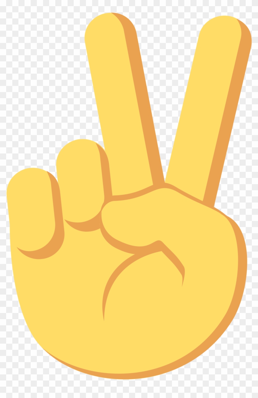 Picture Royalty Free Stock File Emojione C Svg Wikimedia - Peace Sign Hand Emoji Clipart #287965