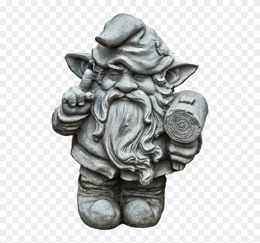 Figure, Dwarf, Gnome, Face, Ceramic, Sculpture - Gnome Face Sculptures Clipart #288161
