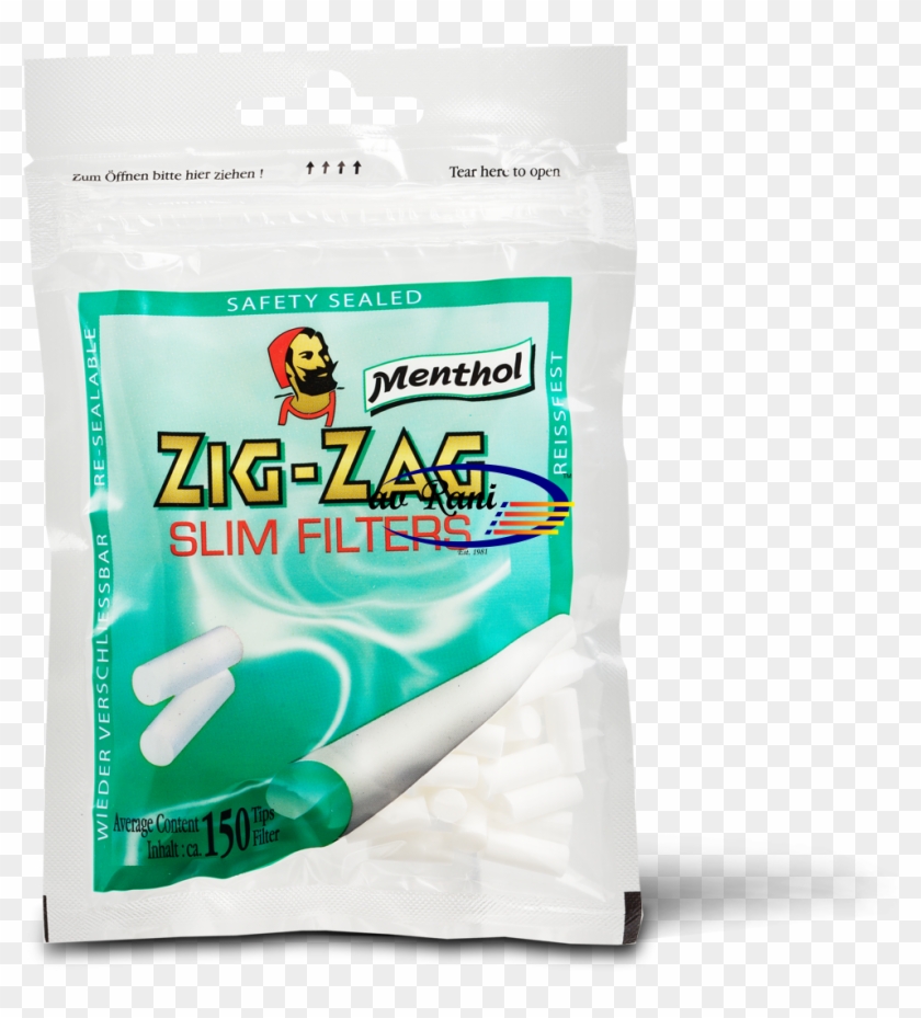 Zig Zag Menthol Slim Filter - Zig Zag Filter Menthol Clipart
