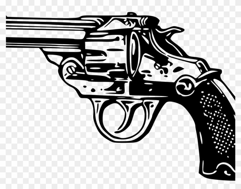 Gun Clipart Weapon - Pistool Tekening Png Transparent Png #289361