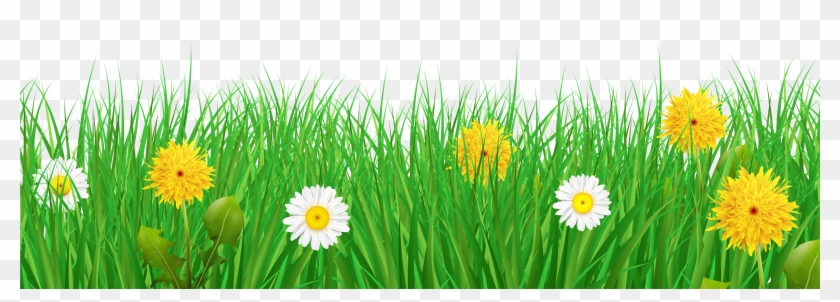 Grass And Flowers Clipart - Png Download
