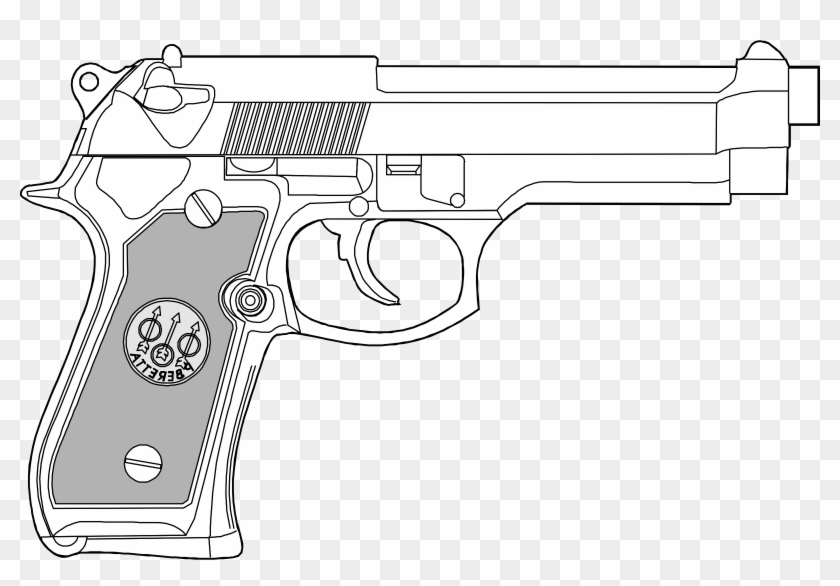 Gun Clipart Revolver - 9mm Pistol Clipart - Png Download #289426
