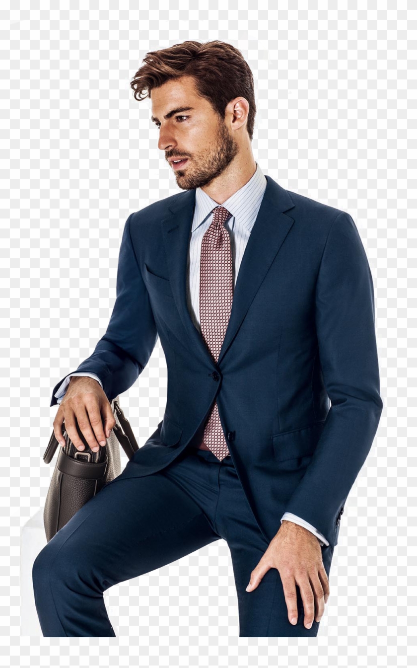 Navy Slim Fit Suit - Fashion Wear Men Hd Png Clipart