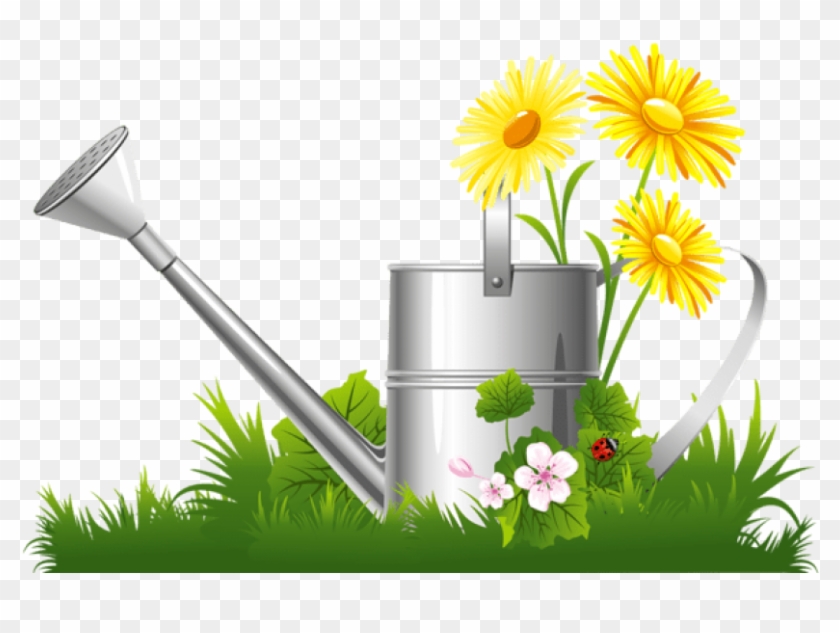Free Png Download Spring Decoration With Water Can - Spring Flowers Clipart Transparent