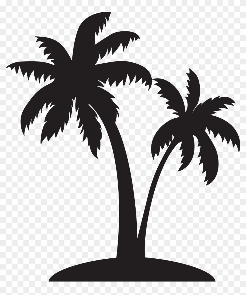 Palms Silhouette Transparent Clip Art Image - Png Download #289842