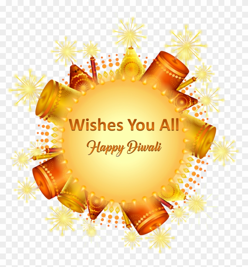 Wishes You All Happy Diwali Png Photo - Transparent Subh Diwali Png Clipart