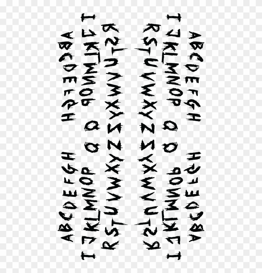 Stranger Things Alphabet Font - Calligraphy Clipart #289848