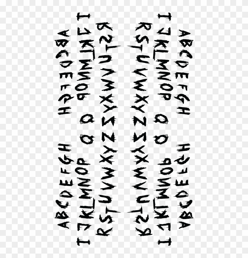Stranger Things Alphabet Font - Calligraphy Clipart
