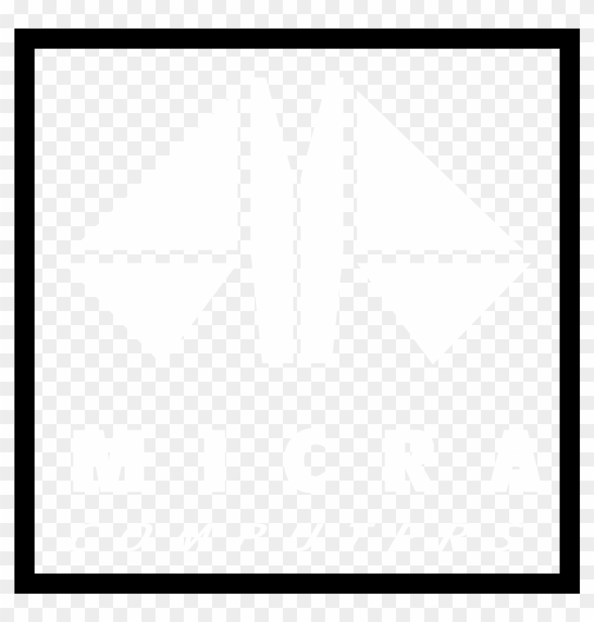 Micra Computers Logo Black And White - Black-and-white Clipart #2800218