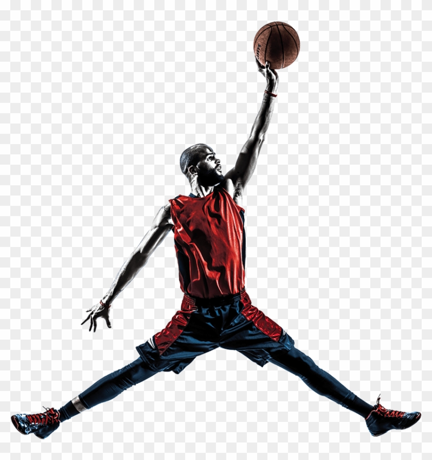 Athlete Drawing Basketball - Basketball Player Jumping To Dunk Clipart #2800257