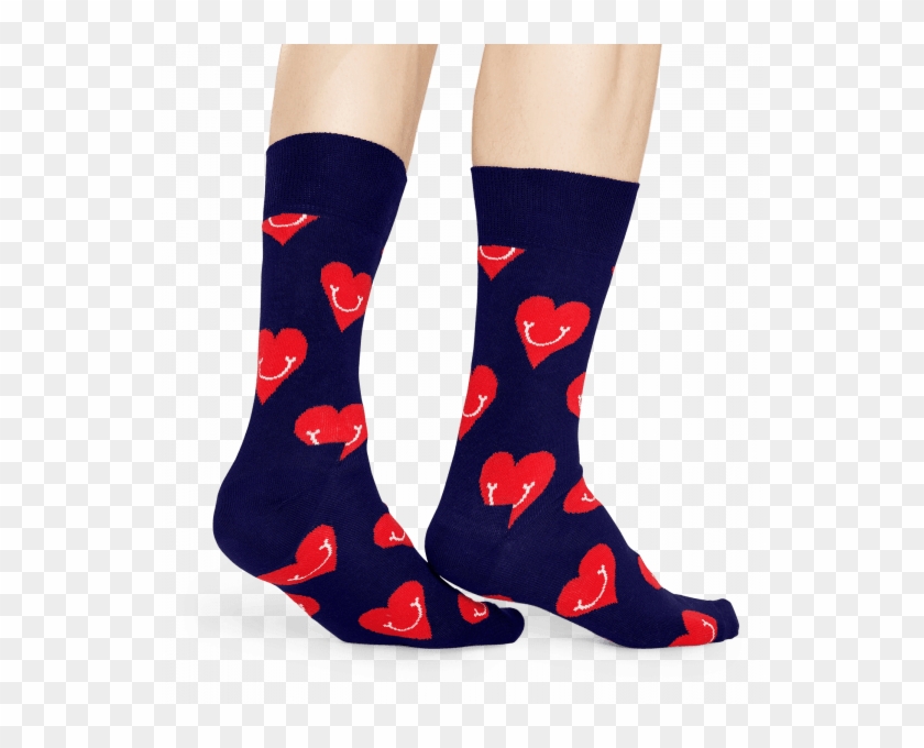 Smiley Heart Sock - Sock Clipart #2800351